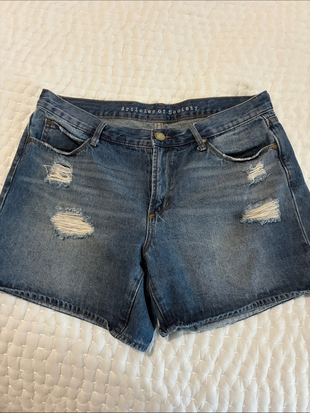 Articles of Society Ripped Blue Jean Shorts Size 28